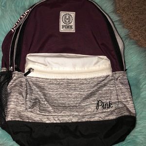 Pink maroon backpack